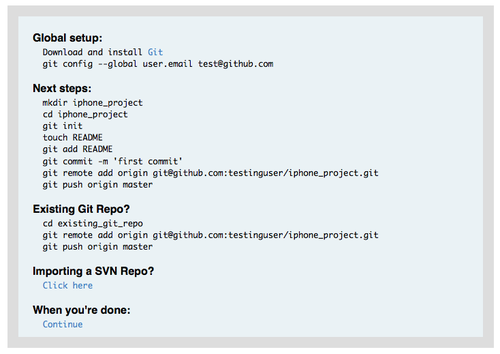 图 4-7. 新仓库指南