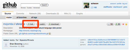 图 4-14. 点击 "fork" 按钮获得任意项目的可写副本